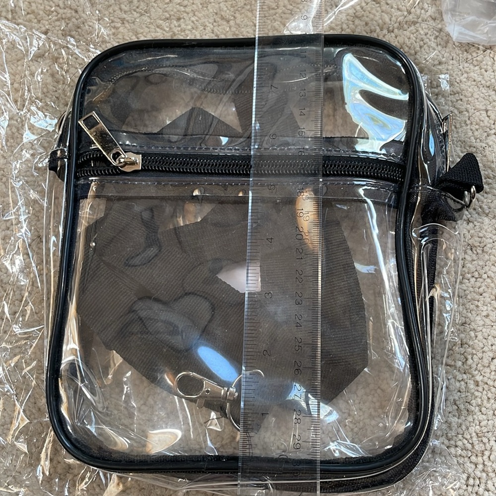 BNIP Clear crossbody bag with Black piping - Picture 4 of 5